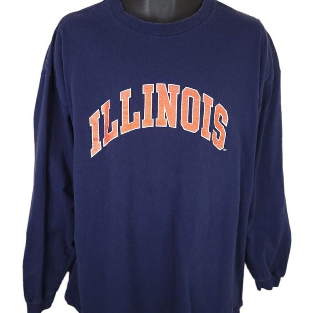 Illinois Fighting Illini T Shirt Vintage 90s NCAA University Made In USA Mens